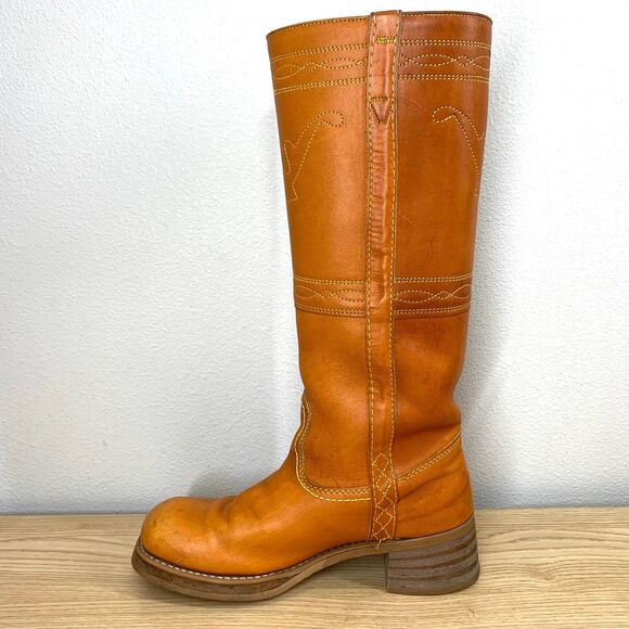 Vintage Stitched Campus Boots 8.5 not Frye but look just like them! - Picture 7 of 16